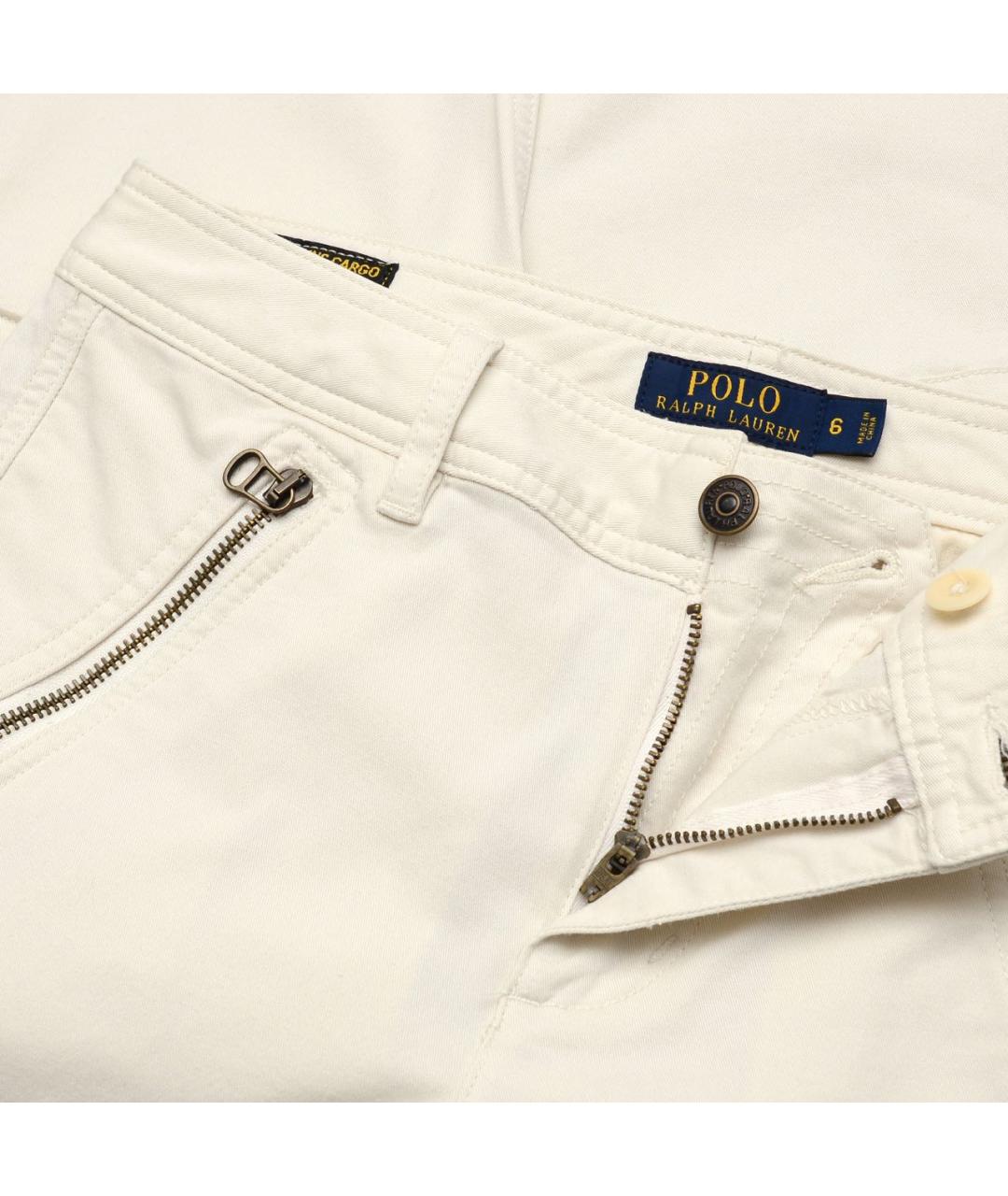 POLO RALPH LAUREN Бежевые хлопко-эластановые джинсы слим, фото 3