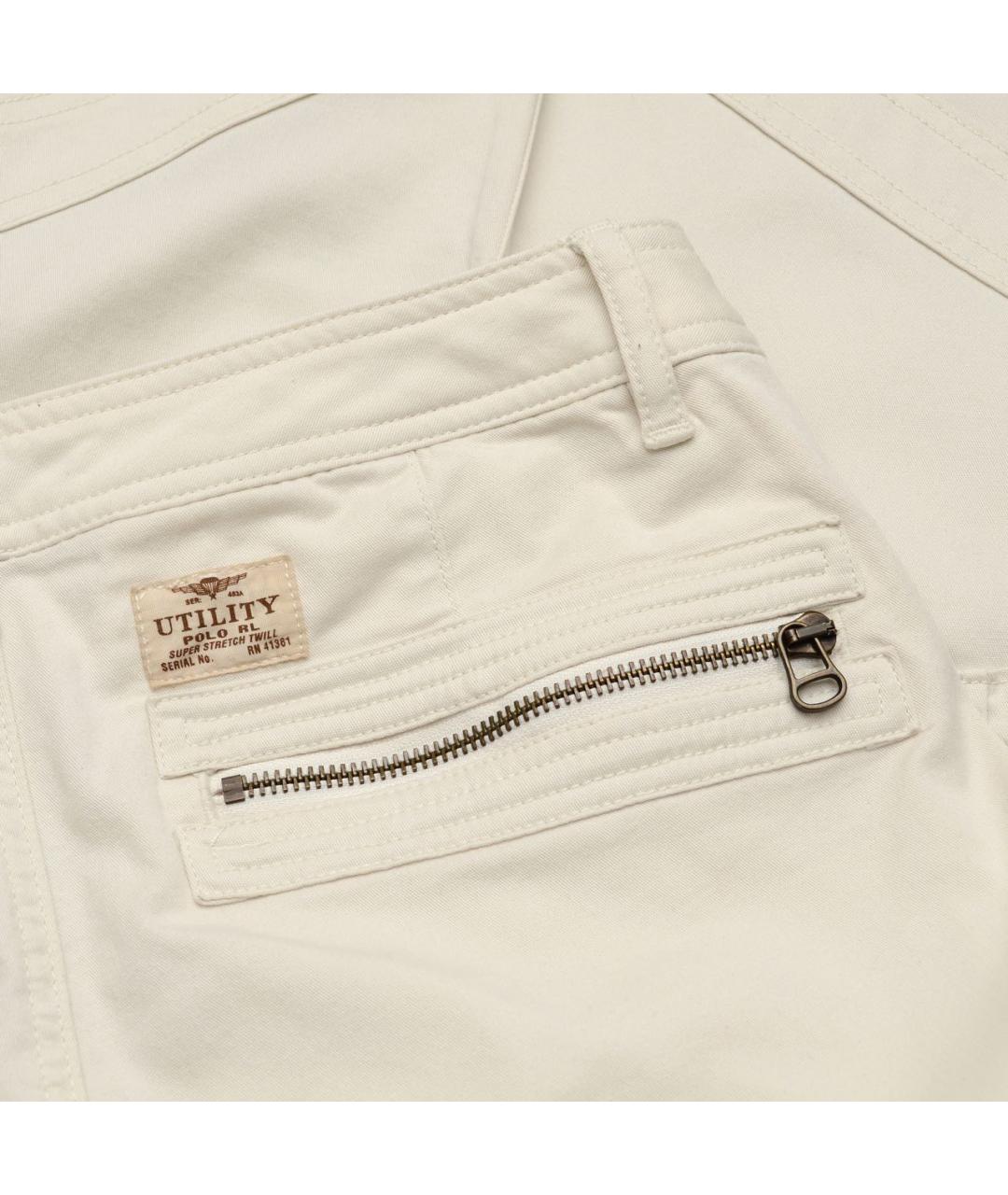 POLO RALPH LAUREN Бежевые хлопко-эластановые джинсы слим, фото 7