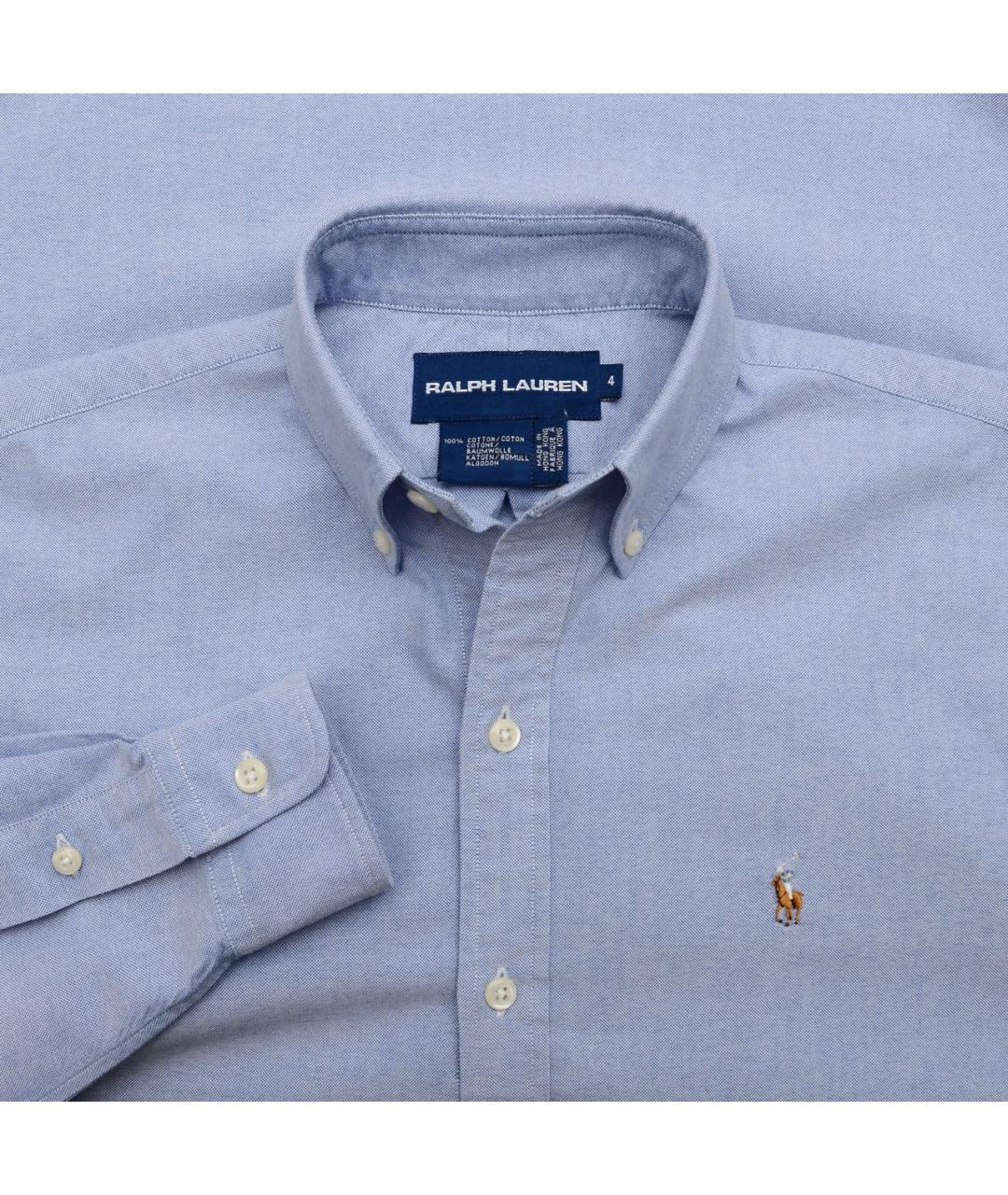 POLO RALPH LAUREN Голубая хлопковая рубашка, фото 3