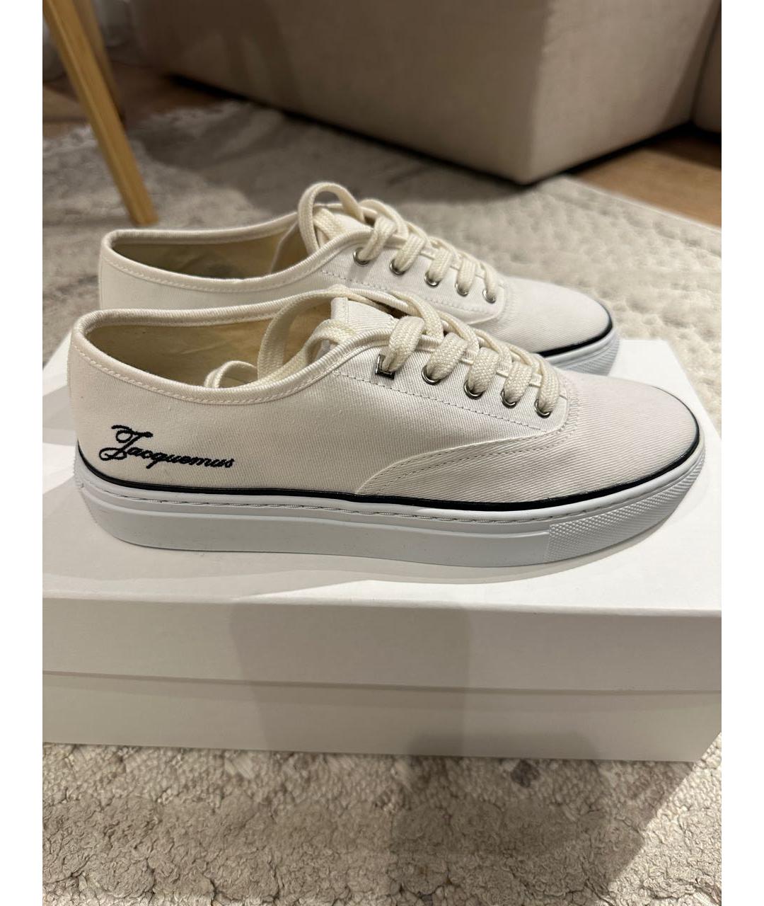 JACQUEMUS Белые текстильные кеды, фото 7