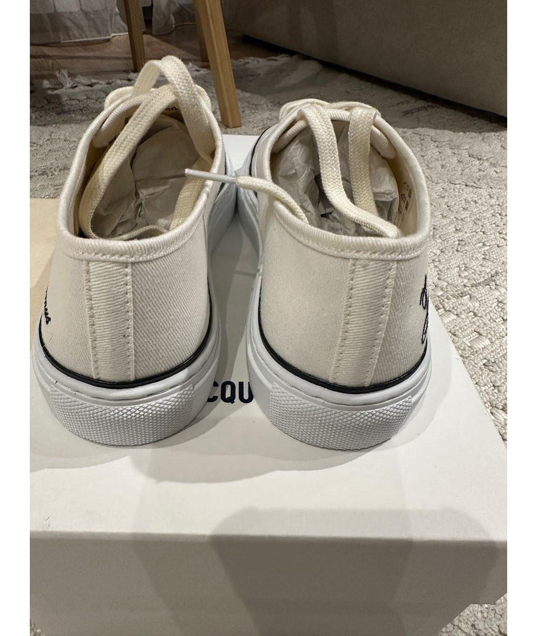 JACQUEMUS Белые текстильные кеды, фото 4