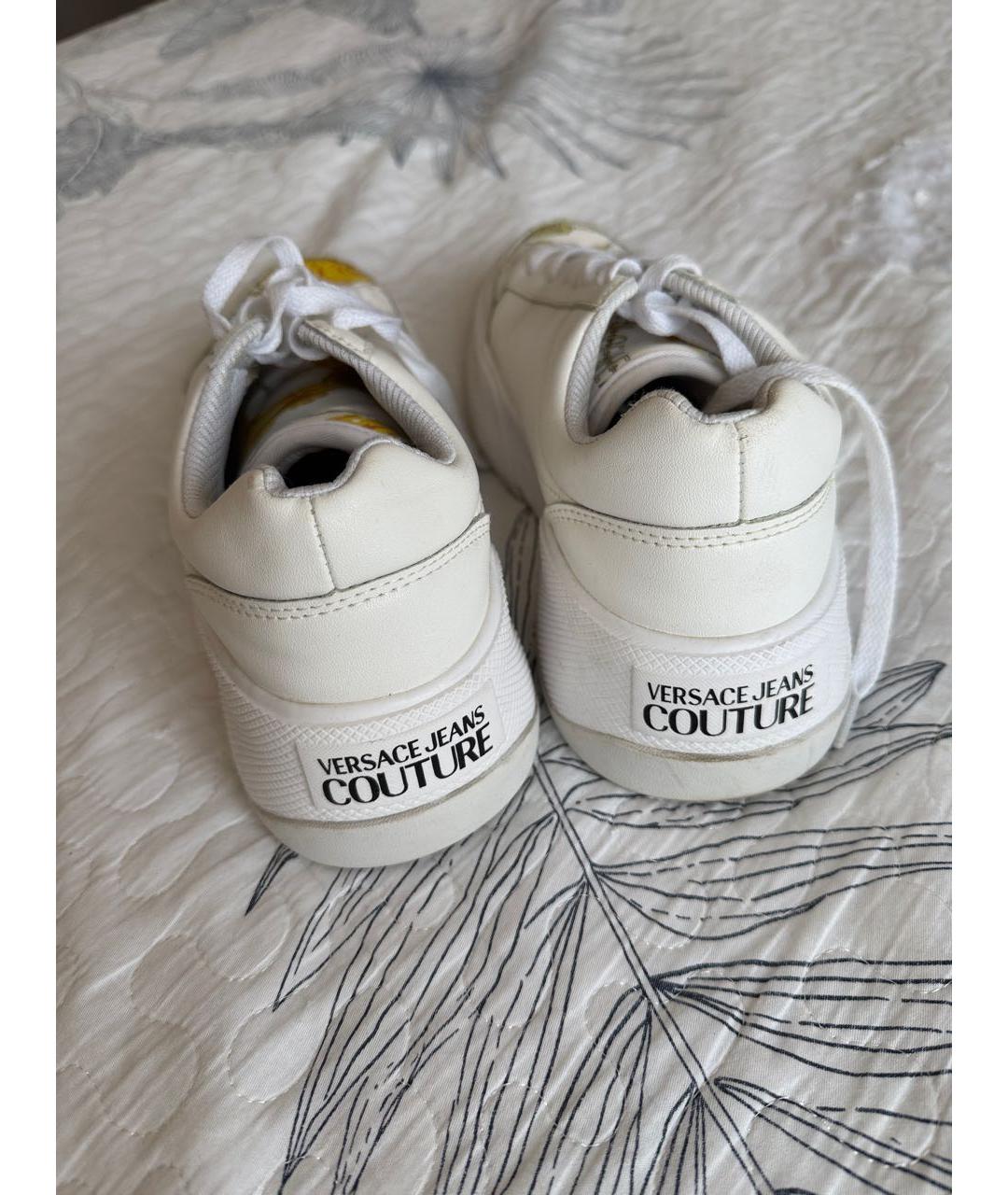VERSACE JEANS COUTURE Белые кожаные кеды, фото 3