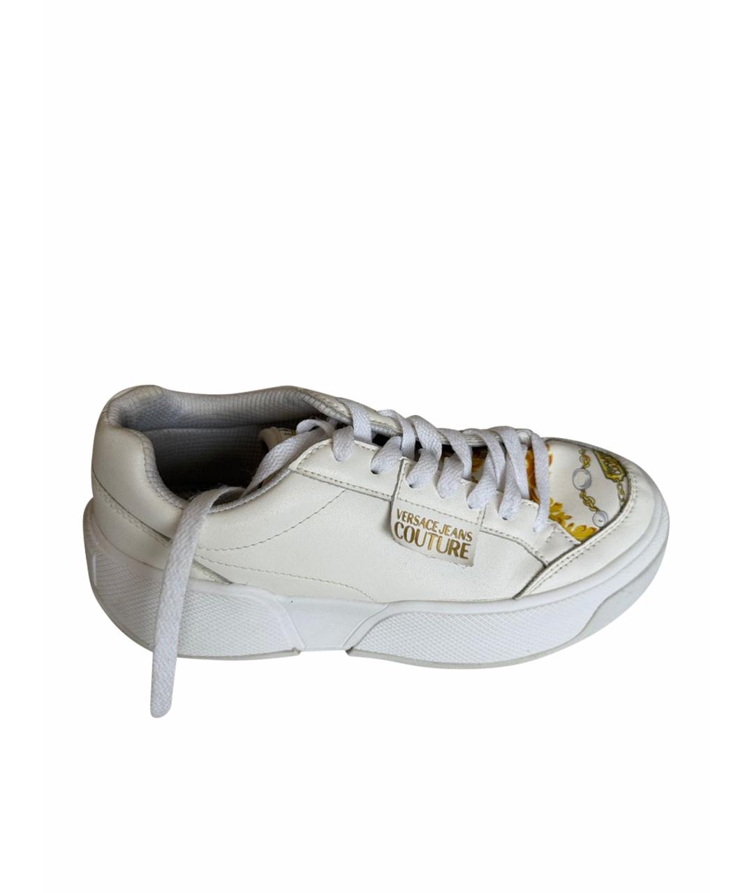 VERSACE JEANS COUTURE Белые кожаные кеды, фото 1