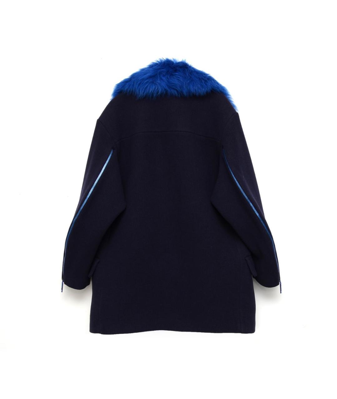 KENZO Темно-синее шерстяное пальто, фото 2