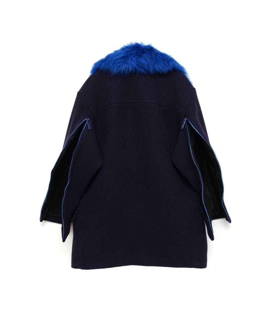 KENZO Темно-синее шерстяное пальто, фото 3