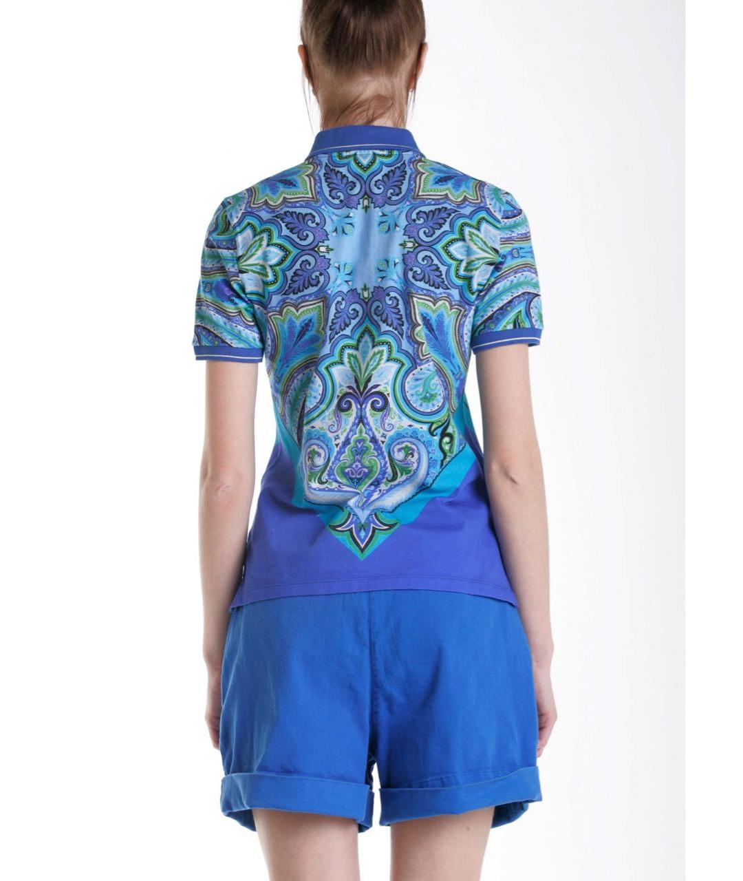 ETRO Синяя хлопковая футболка, фото 3
