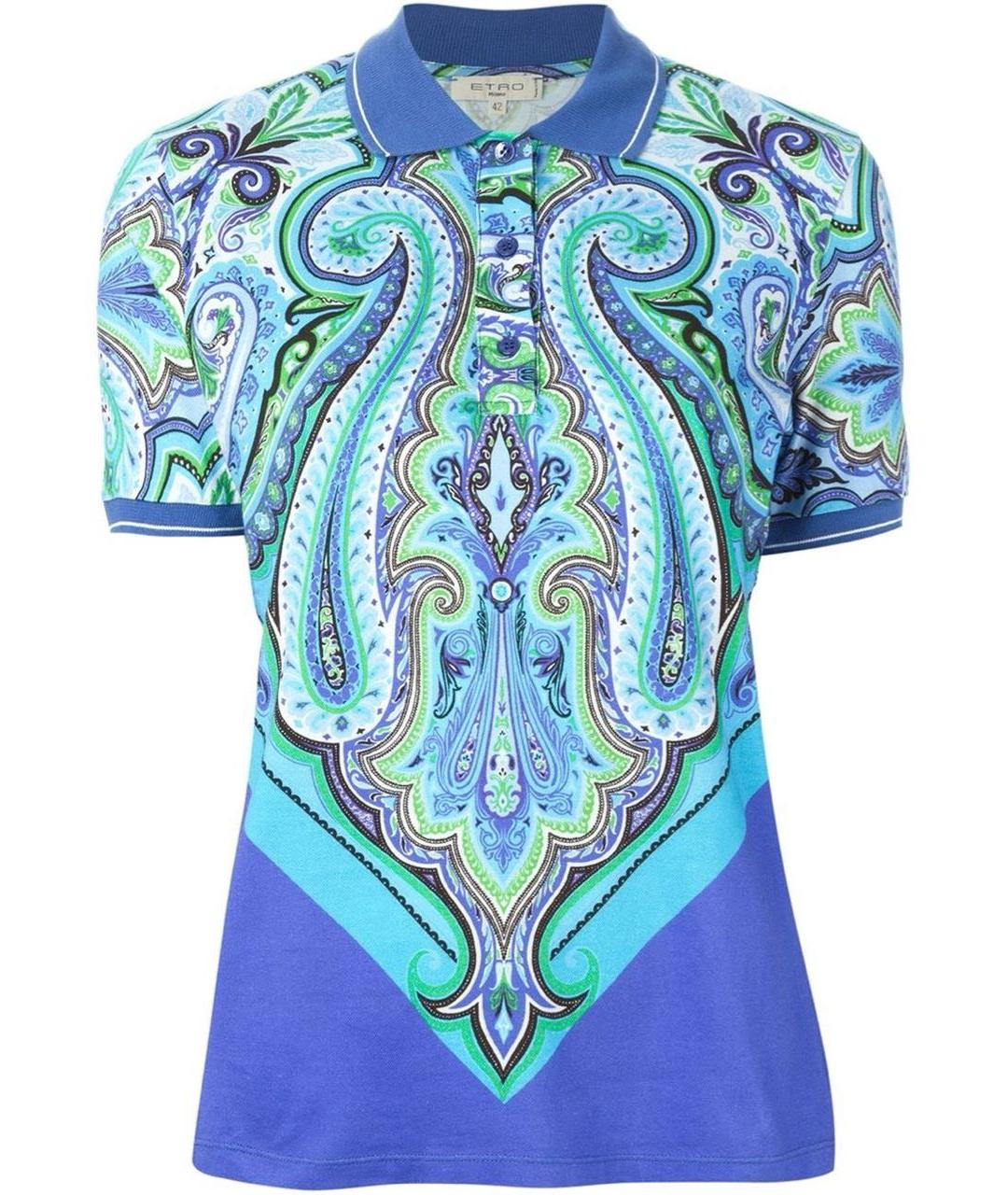 ETRO Синяя хлопковая футболка, фото 9