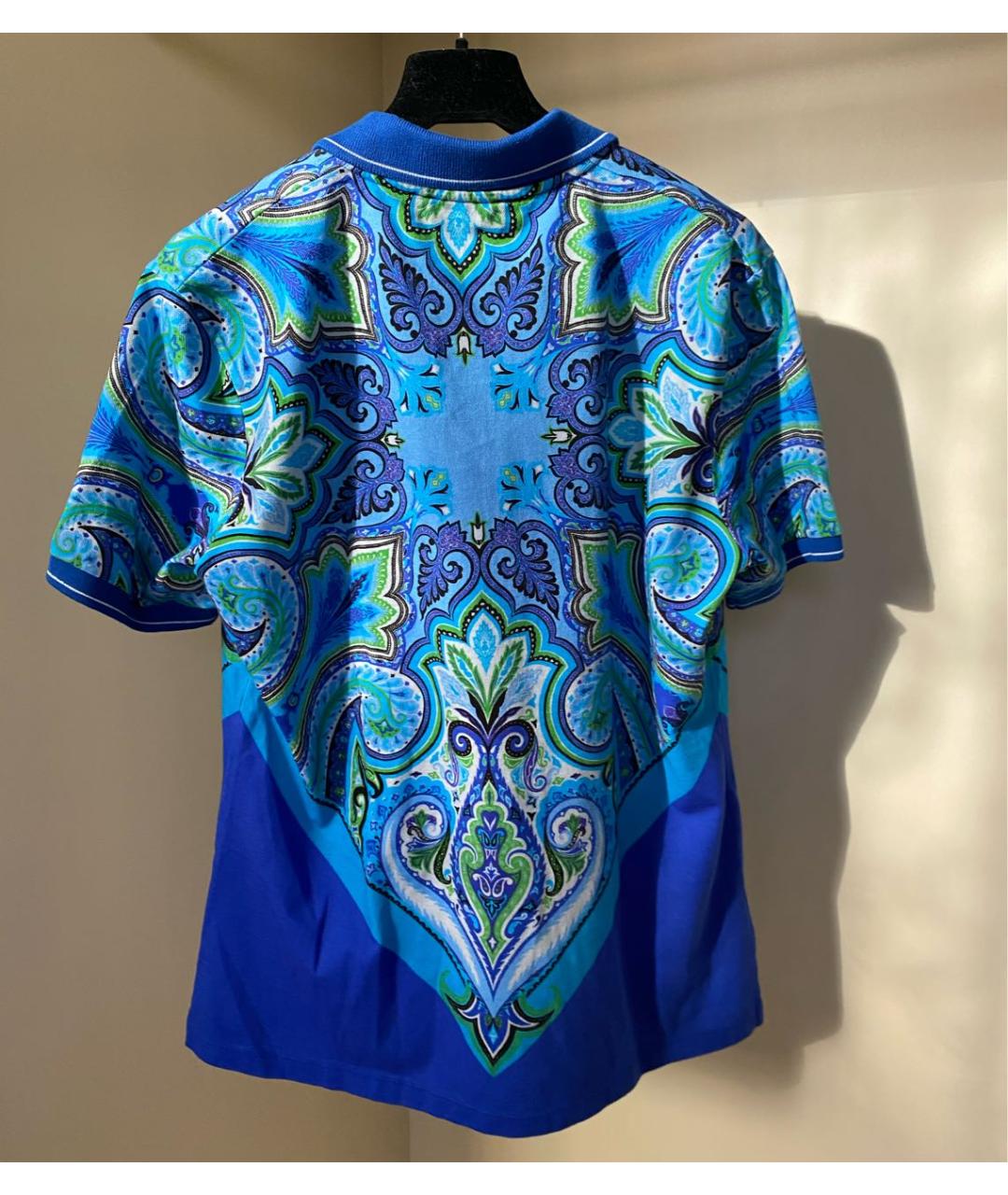 ETRO Синяя хлопковая футболка, фото 7