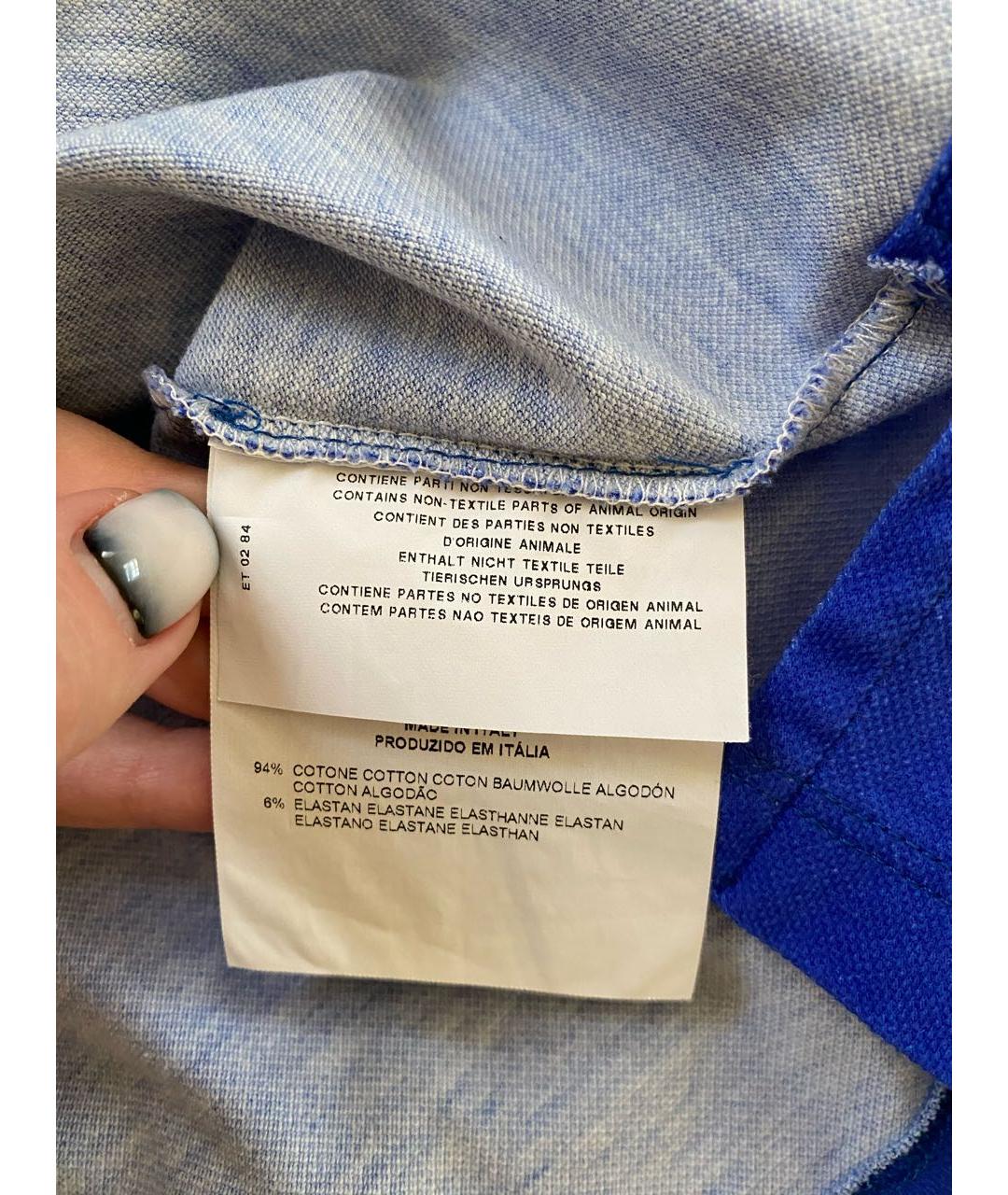 ETRO Синяя хлопковая футболка, фото 8