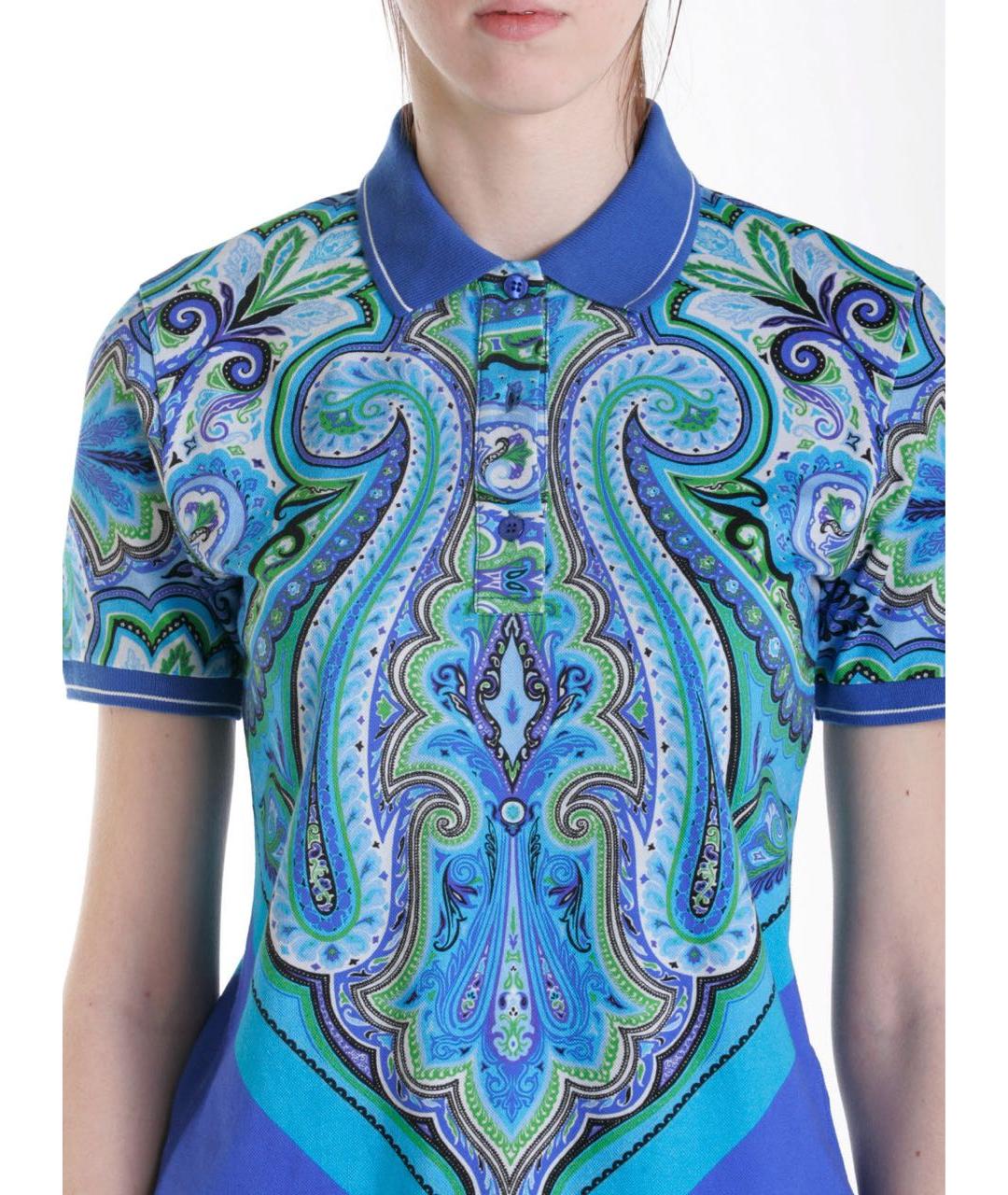 ETRO Синяя хлопковая футболка, фото 4