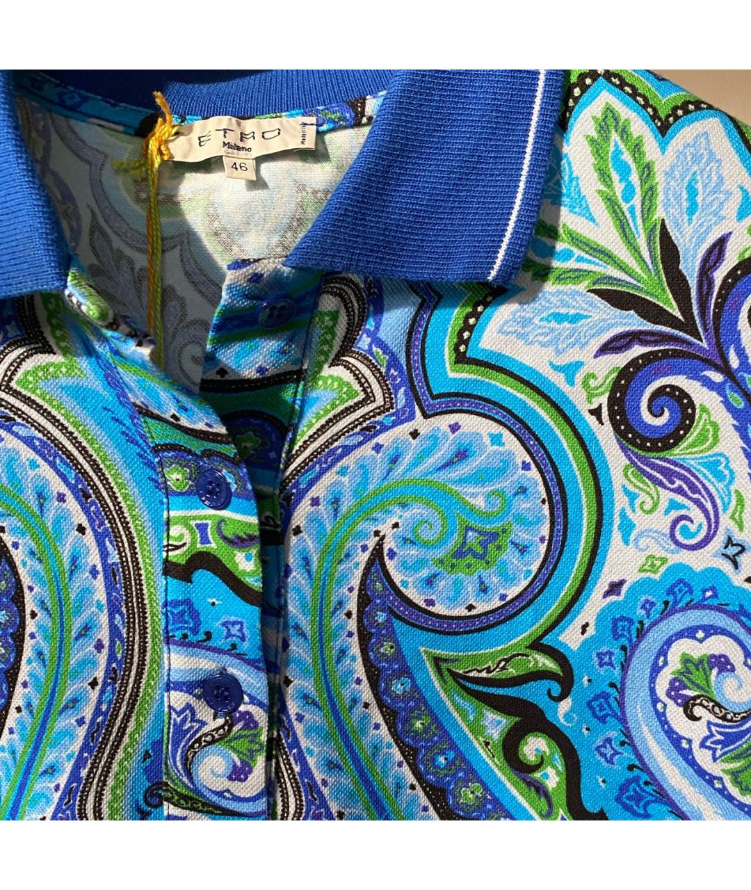 ETRO Синяя хлопковая футболка, фото 6