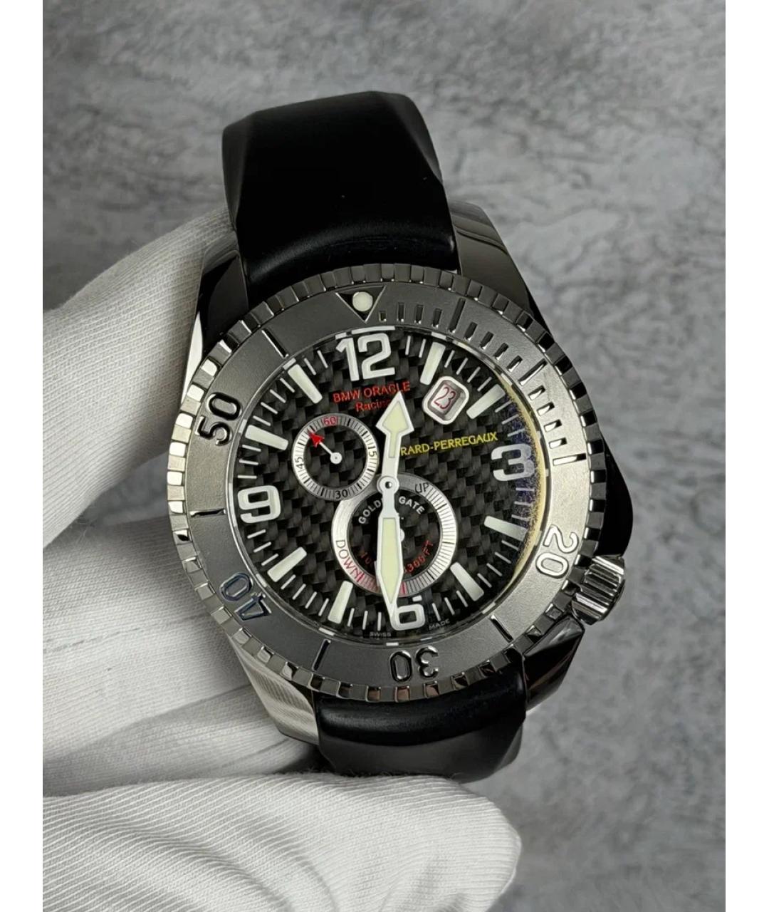 GIRARD PERREGAUX Черные металлические часы, фото 3