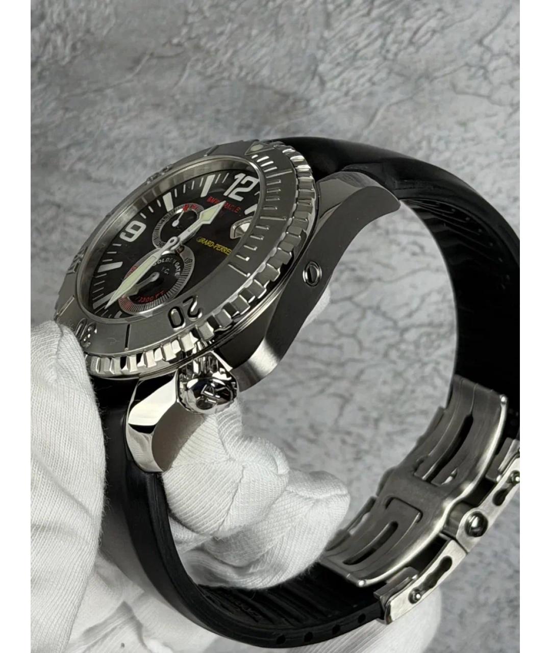 GIRARD PERREGAUX Черные металлические часы, фото 4