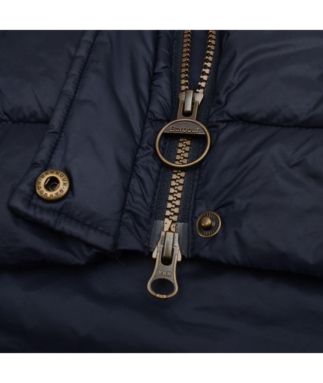 BARBOUR Темно-синий полиэстеровый пуховик, фото 4