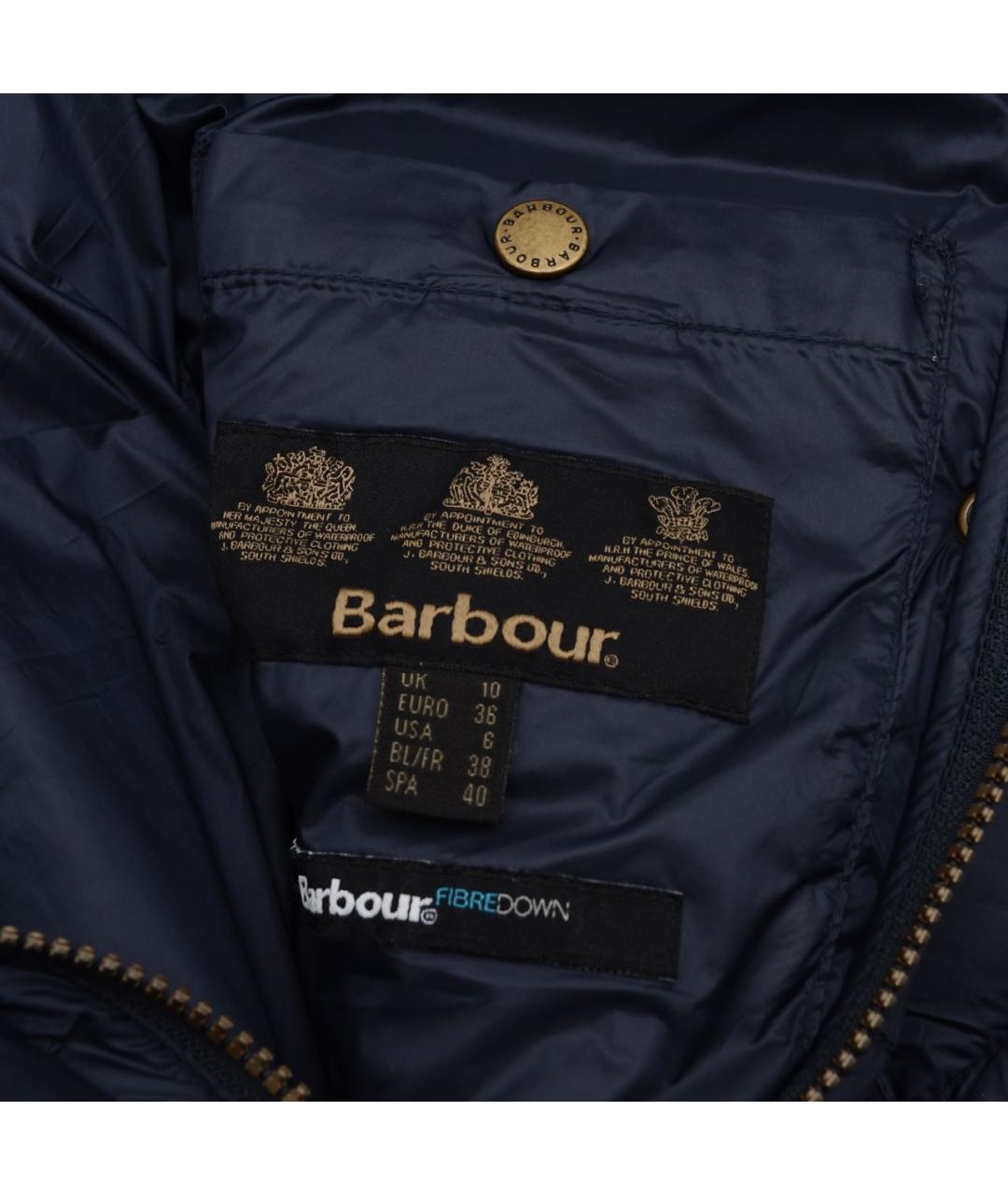 BARBOUR Темно-синий полиэстеровый пуховик, фото 6