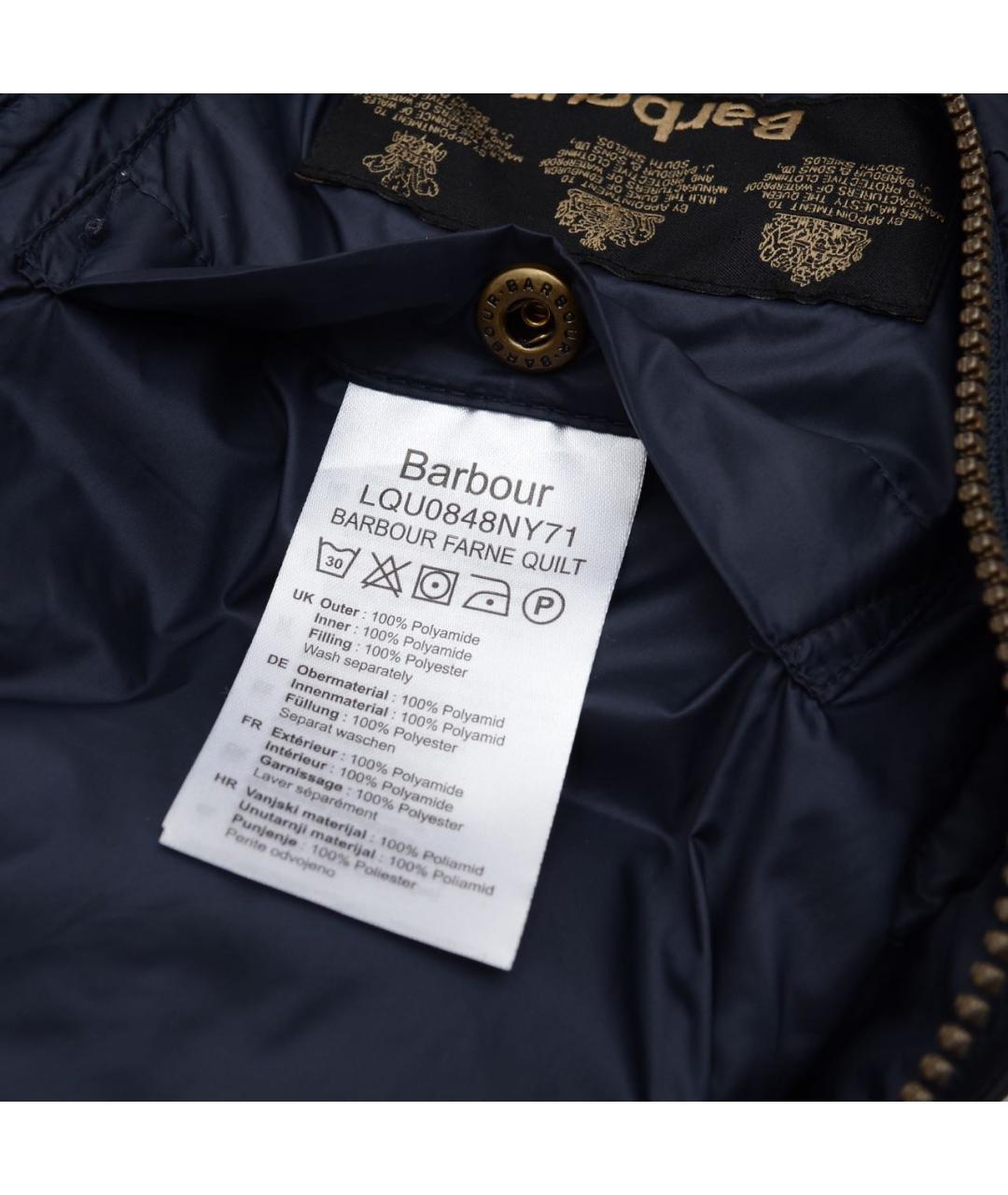 BARBOUR Темно-синий полиэстеровый пуховик, фото 7