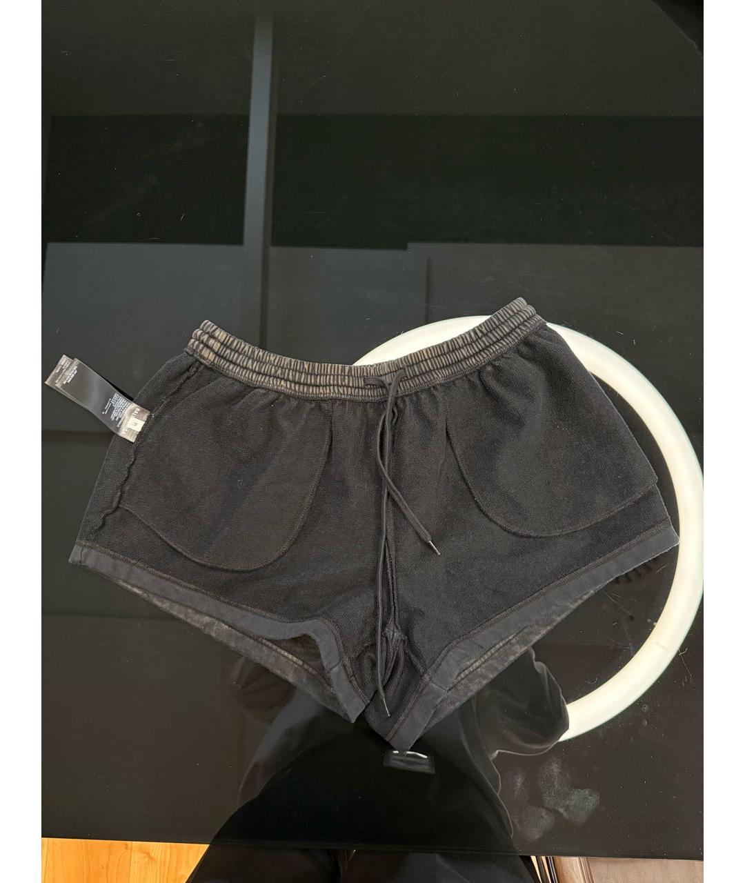 BALENCIAGA Антрацитовые хлопковые шорты, фото 3