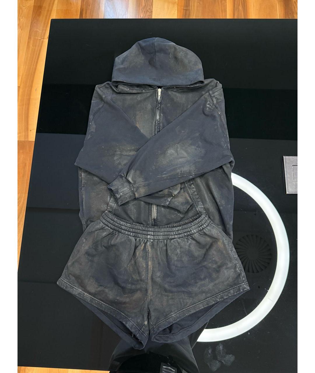 BALENCIAGA Антрацитовые хлопковые шорты, фото 6