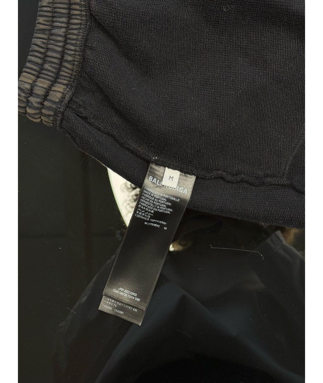 BALENCIAGA Антрацитовые хлопковые шорты, фото 5