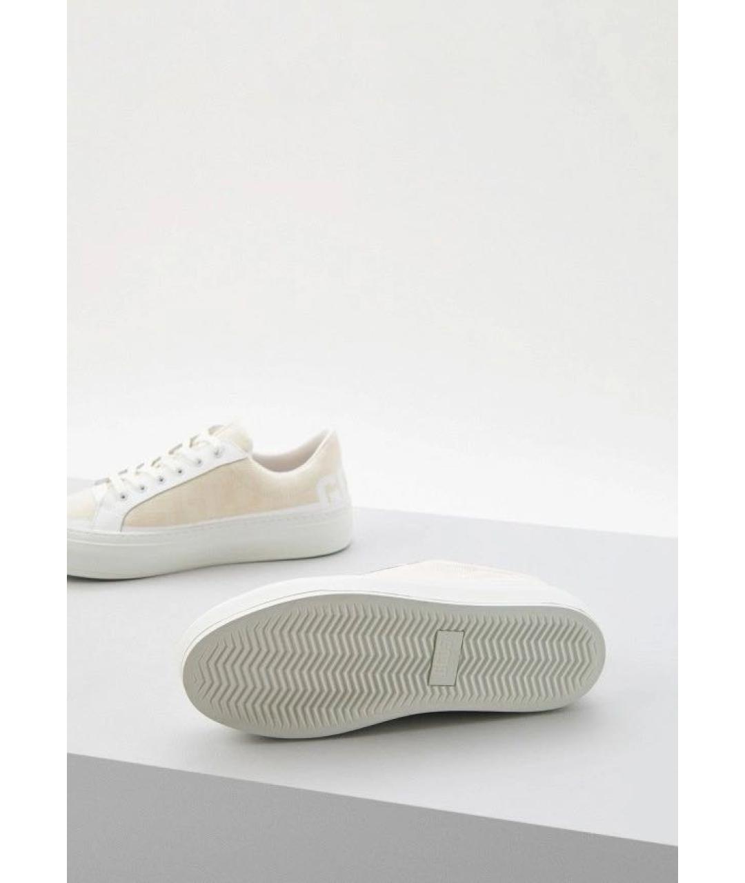 GCDS Белые текстильные кеды, фото 6