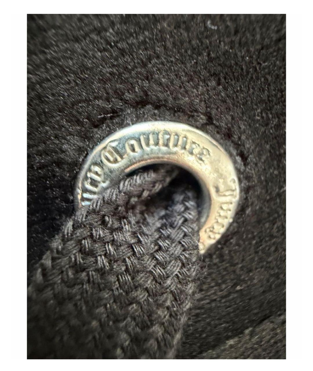 JUICY COUTURE Черные полиэстеровые прямые брюки, фото 6