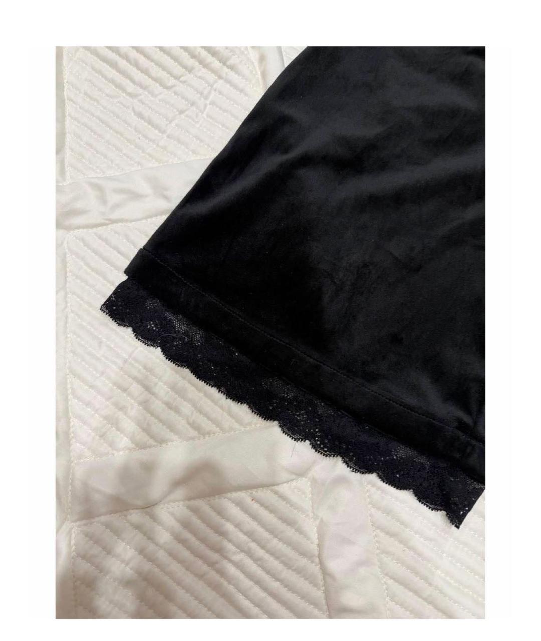 JUICY COUTURE Черные полиэстеровые прямые брюки, фото 4