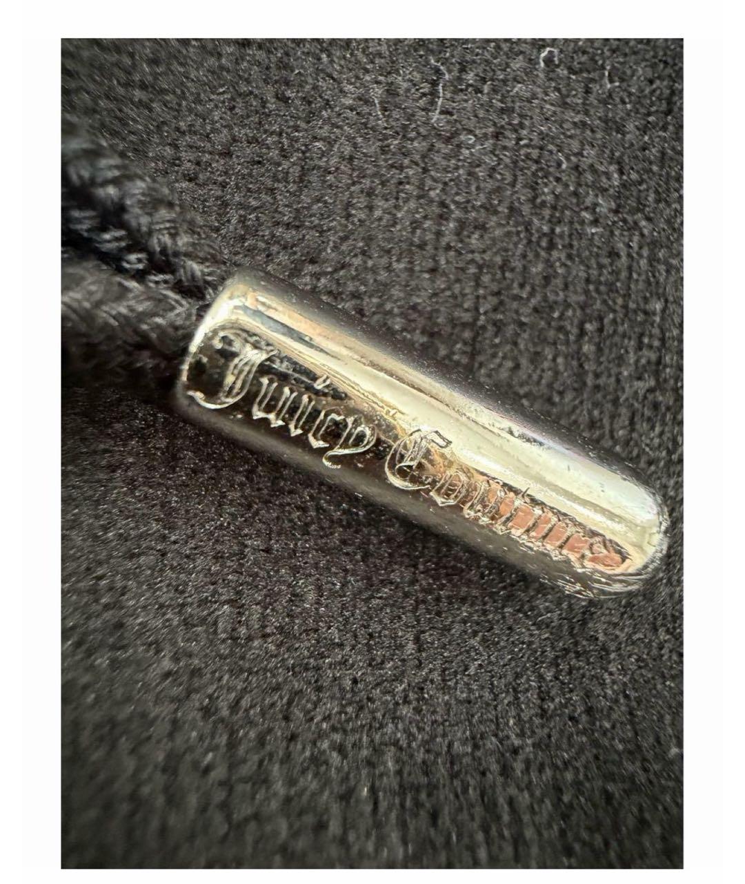 JUICY COUTURE Черные полиэстеровые прямые брюки, фото 7