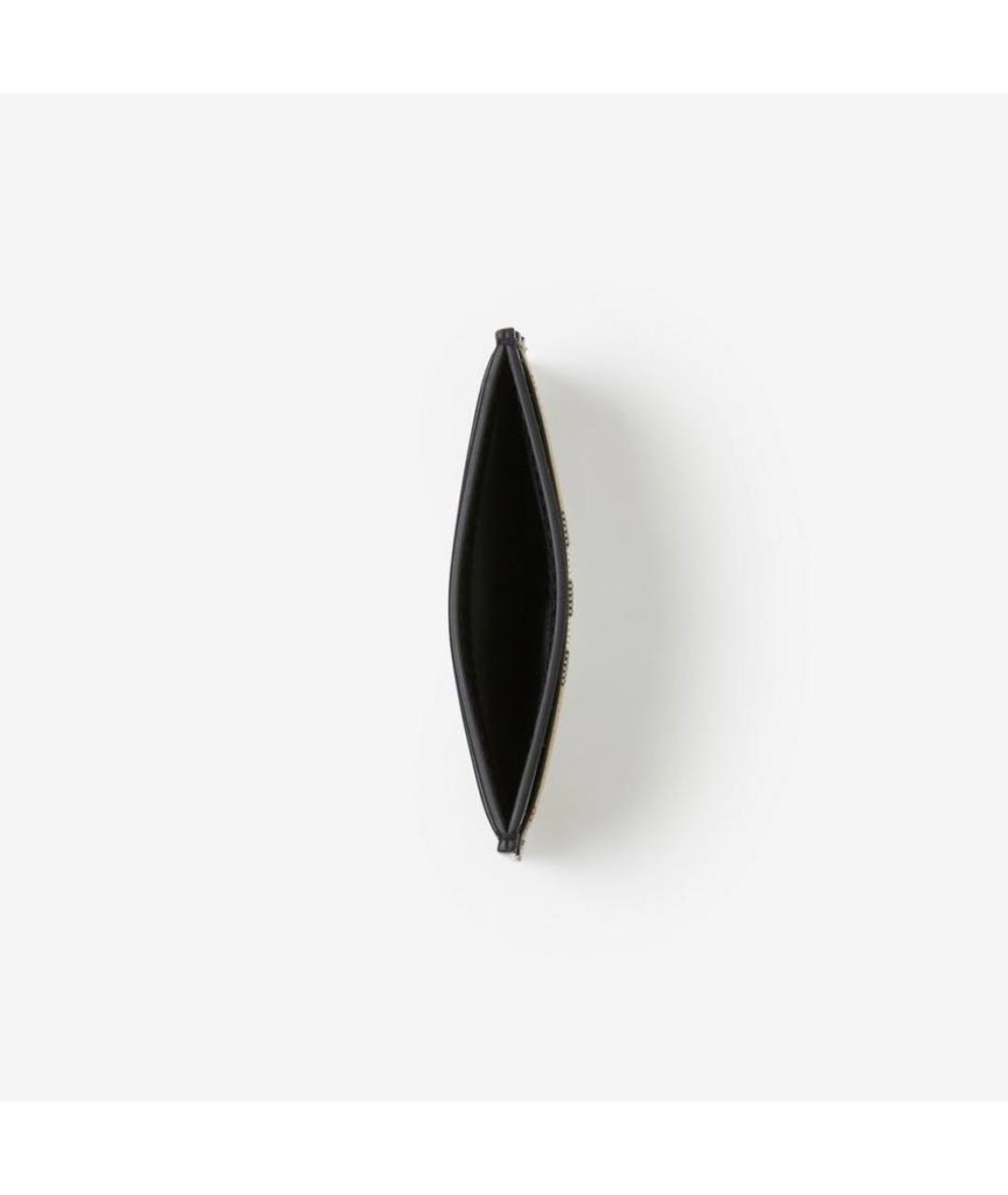 BURBERRY Бежевый кожаный кардхолдер, фото 3