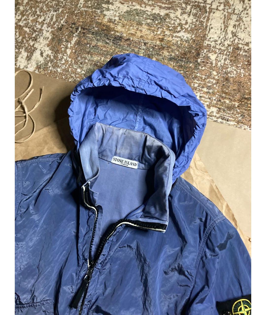 STONE ISLAND Синяя полиамидовая куртка, фото 3