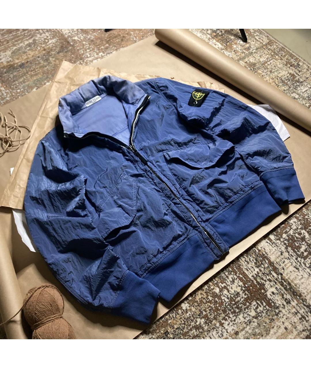 STONE ISLAND Синяя полиамидовая куртка, фото 7