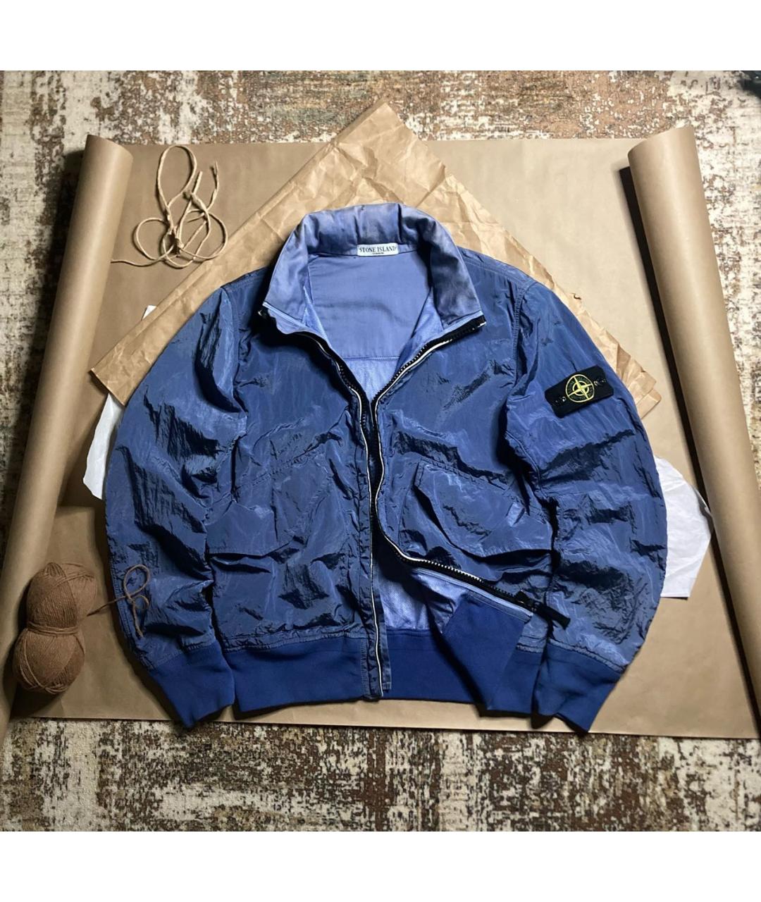 STONE ISLAND Синяя полиамидовая куртка, фото 8