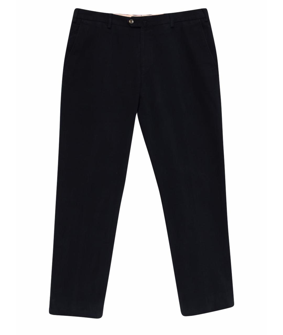 LORO PIANA Темно-синие хлопковые брюки чинос, фото 1