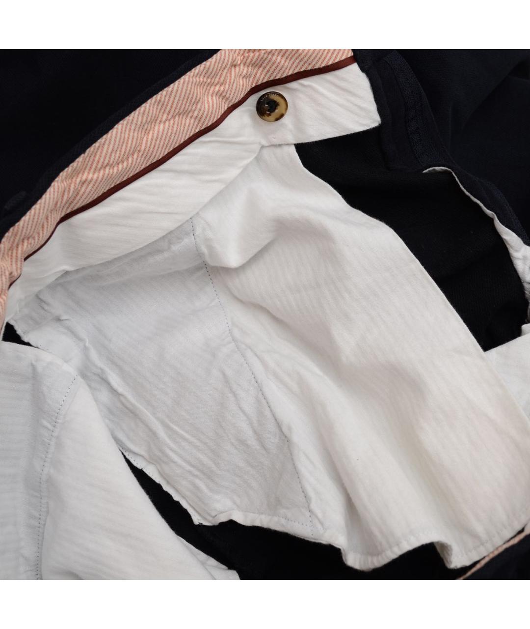 LORO PIANA Темно-синие хлопковые брюки чинос, фото 5