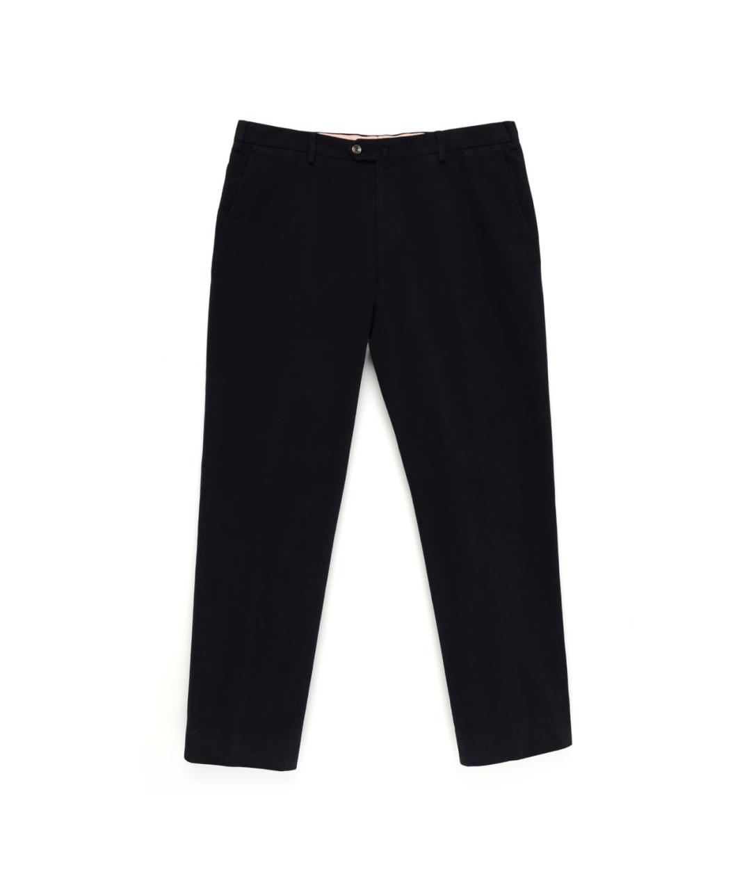 LORO PIANA Темно-синие хлопковые брюки чинос, фото 7