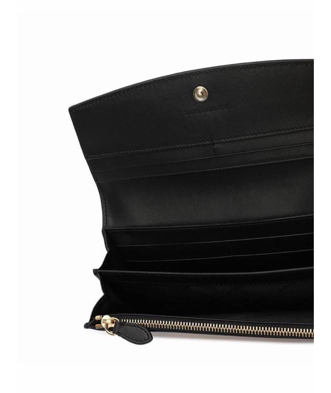 BURBERRY Черный кожаный кошелек, фото 3