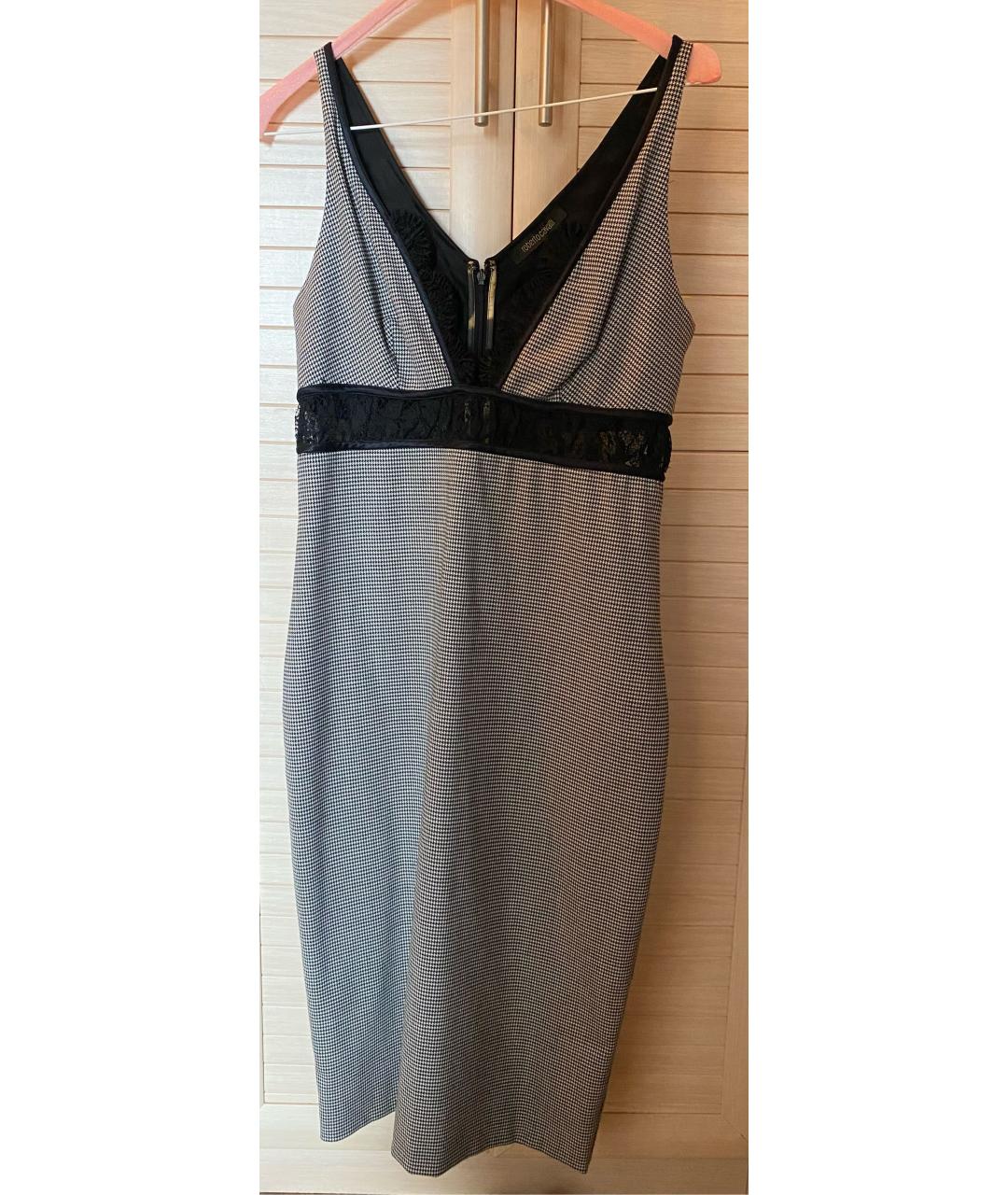 ROBERTO CAVALLI Черное шерстяное коктейльное платье, фото 7