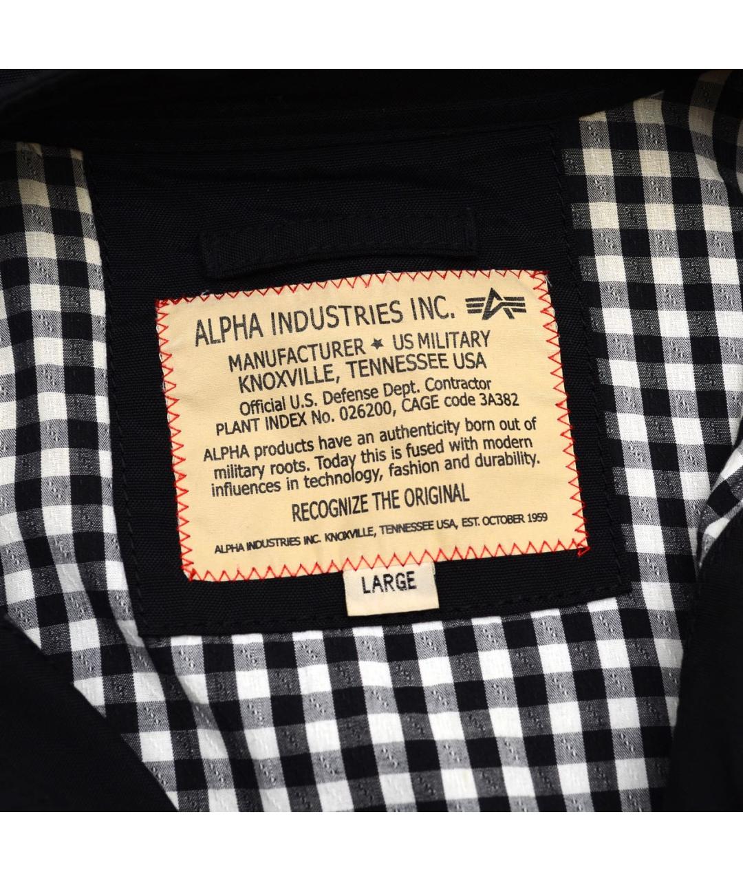 ALPHA INDUSTRIES Черная полиэстеровая куртка, фото 4