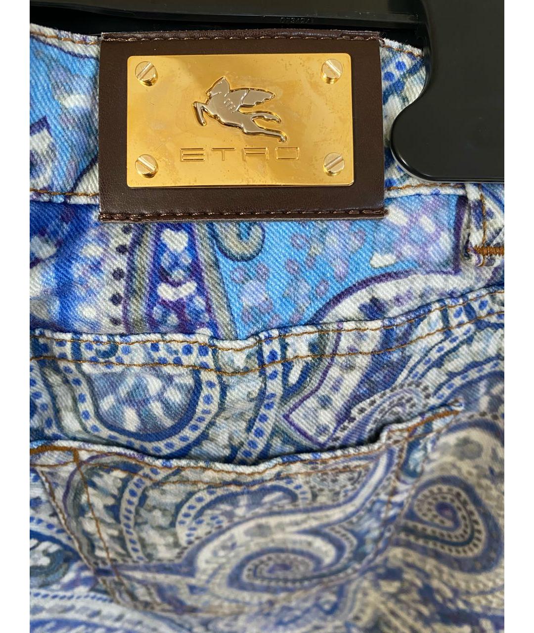 ETRO Голубые хлопко-эластановые шорты, фото 8