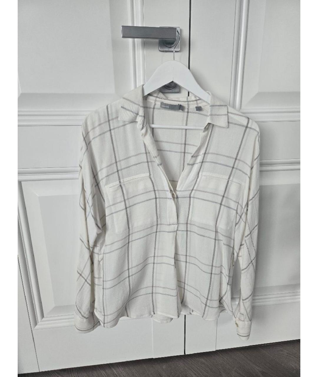 VINCE Бежевая хлопковая рубашка, фото 6