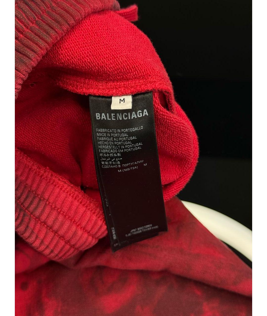 BALENCIAGA Красные хлопковые брюки широкие, фото 6