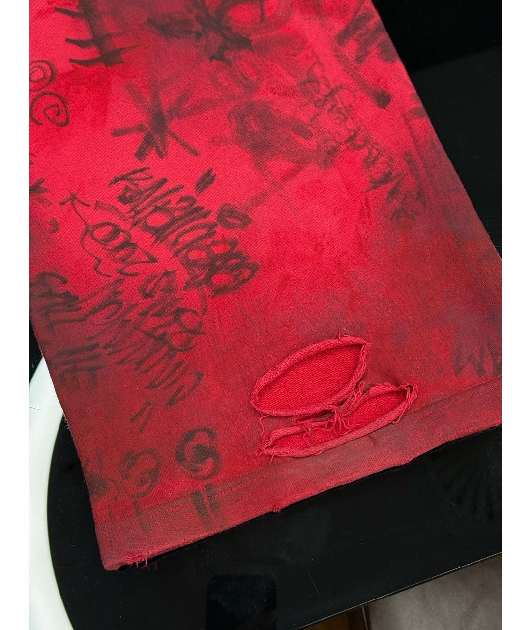 BALENCIAGA Красные хлопковые брюки широкие, фото 5