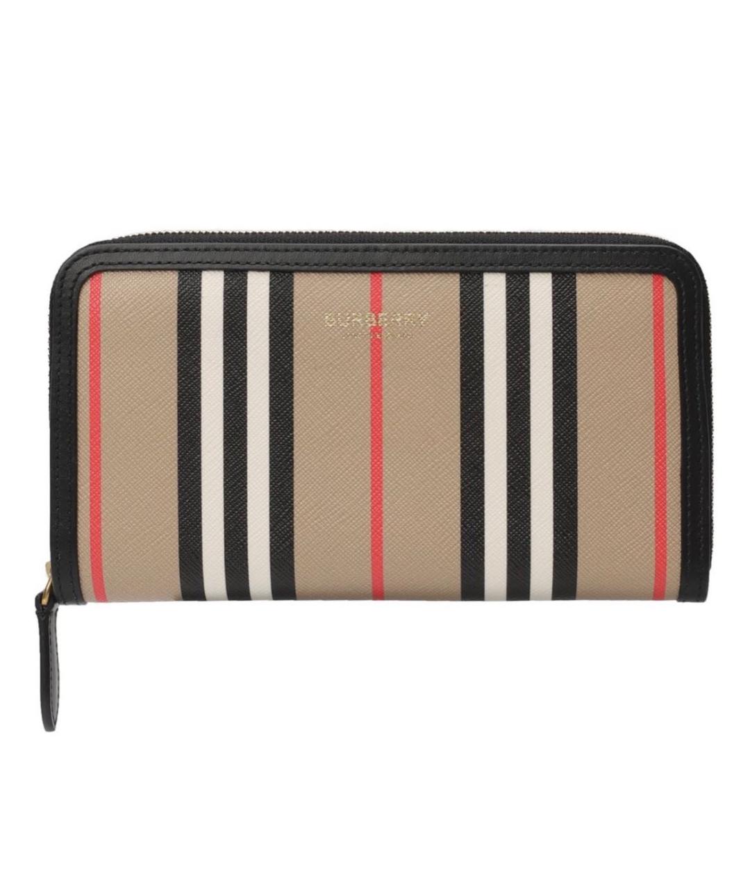 BURBERRY Бежевый кожаный кошелек, фото 1