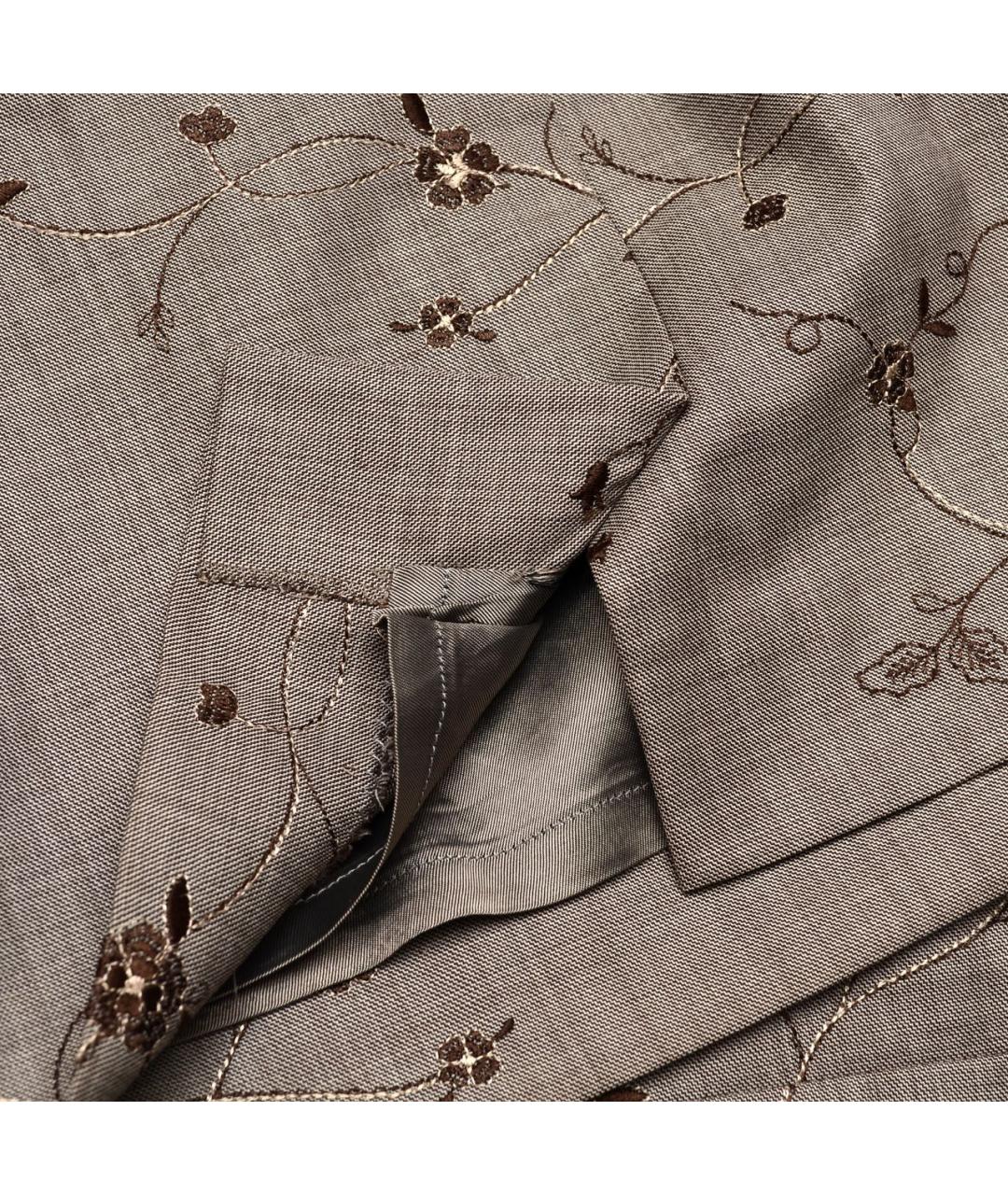 ESCADA Бежевая шерстяная юбка миди, фото 5