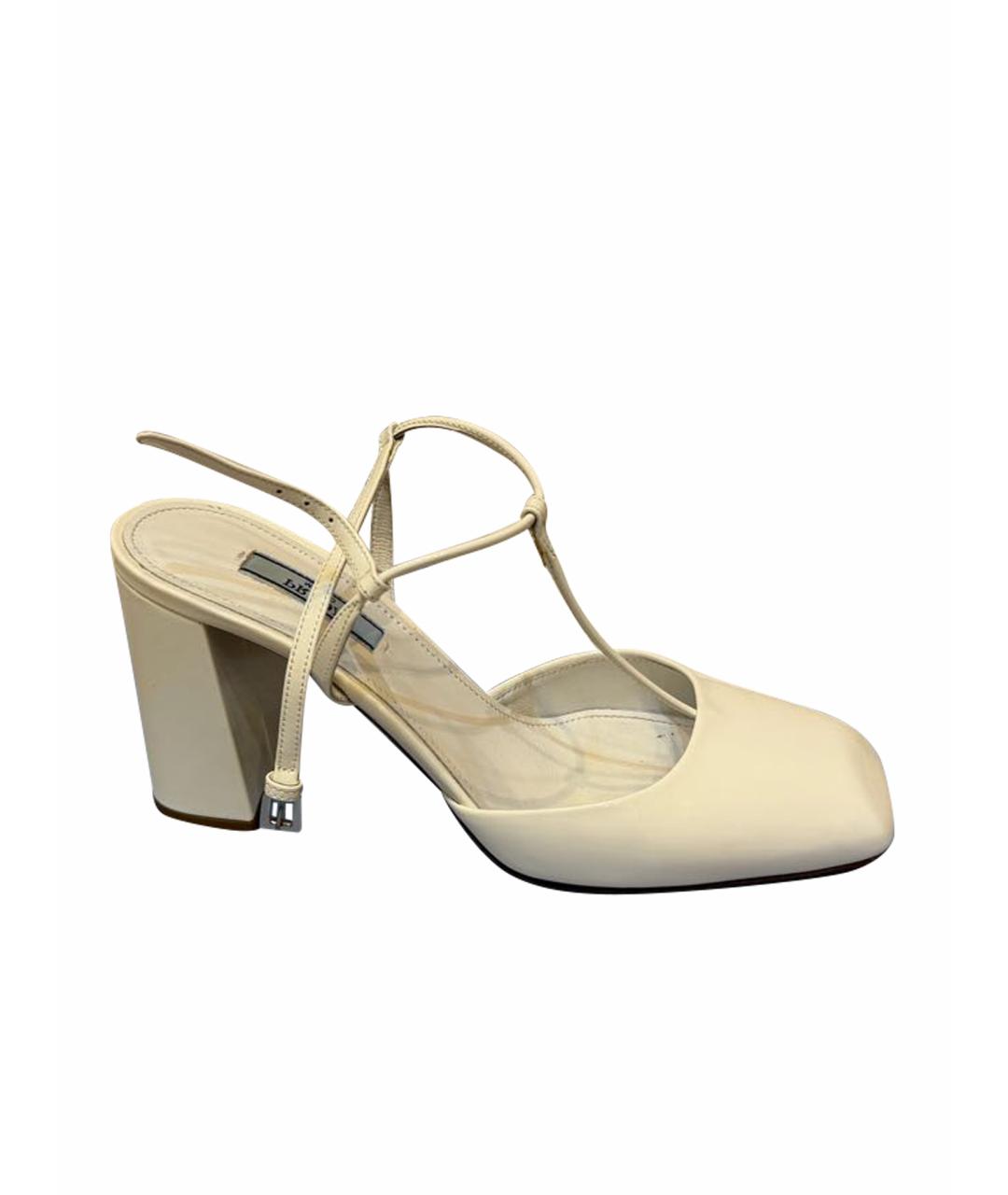 PRADA Белые туфли из лакированной кожи, фото 1