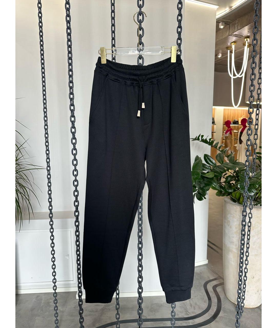 ELEVENTY Черные хлопковые повседневные брюки, фото 2