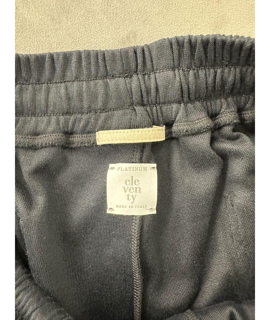 ELEVENTY Черные хлопковые повседневные брюки, фото 5