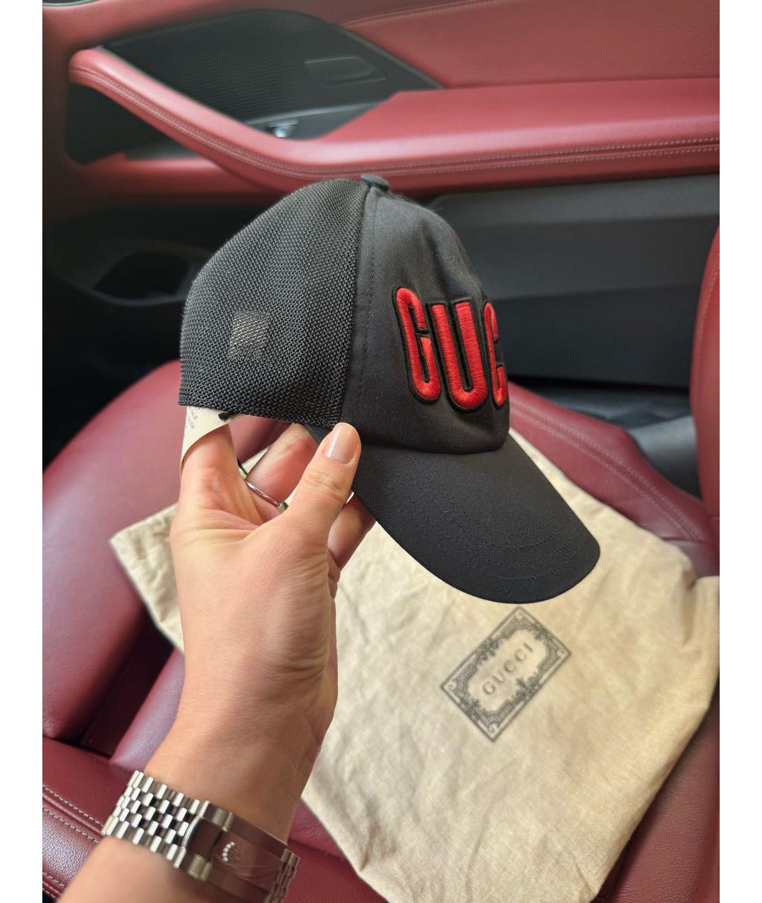 GUCCI Черная хлопковая кепка/бейсболка, фото 3