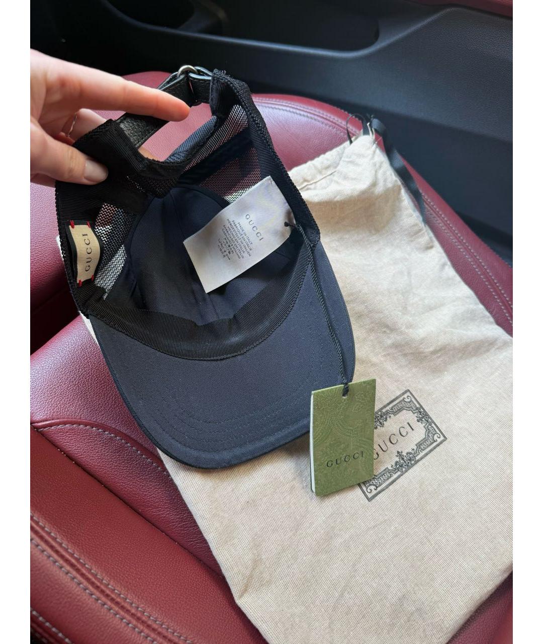 GUCCI Черная хлопковая кепка/бейсболка, фото 7