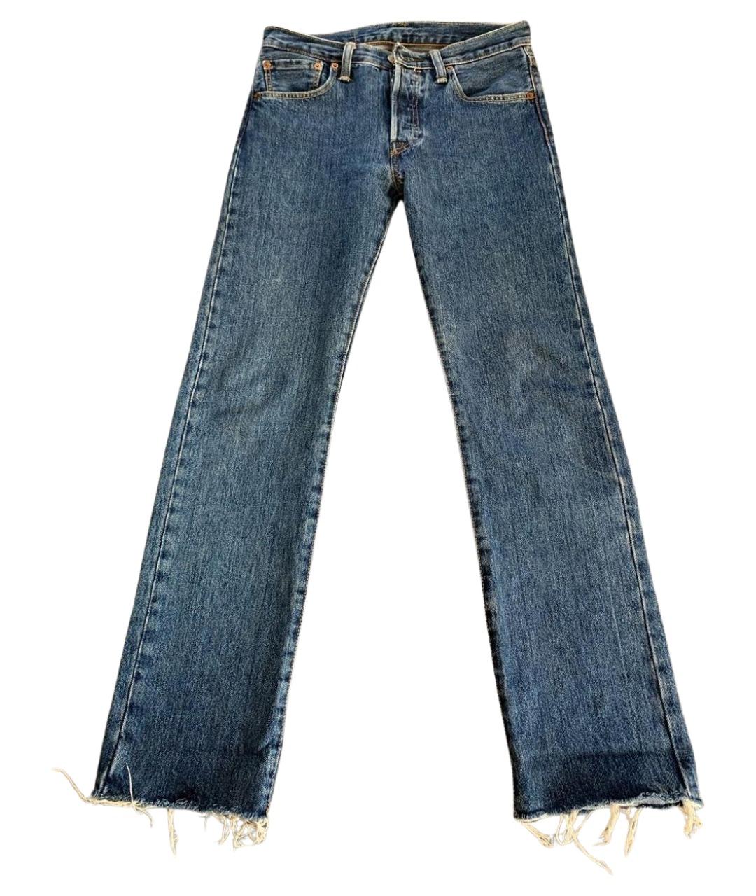 LEVI'S Синие хлопковые прямые джинсы, фото 1