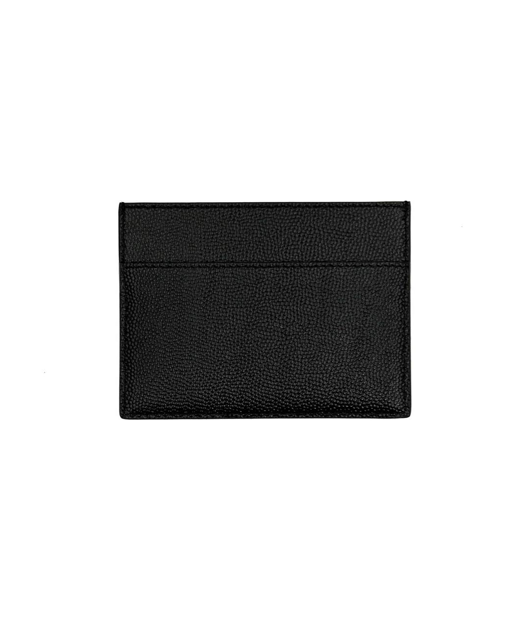 SAINT LAURENT Черный кожаный кардхолдер, фото 2